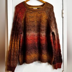 Knox Rose Autumn Tones Knit Sweater